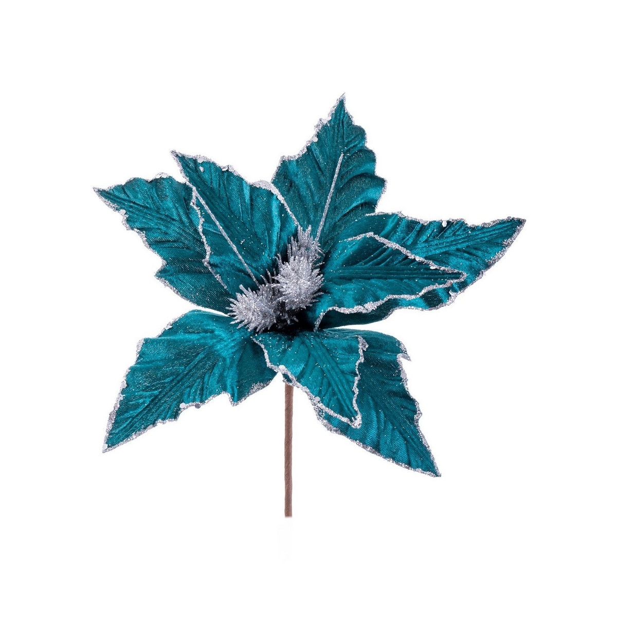 Poinsettia turchese 31 x 36 cm
