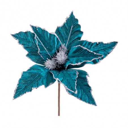 Poinsettia turchese 31 x 36 cm