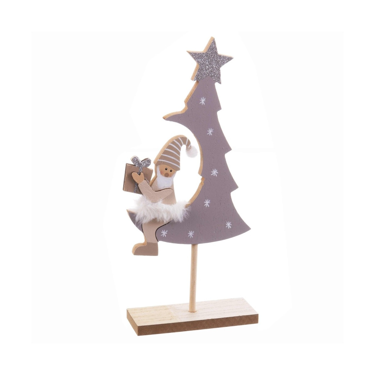 Base albero babbo natale legno 13 x 4 50 x 26 cm