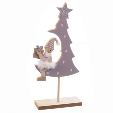 Base albero babbo natale legno 13 x 4 50 x 26 cm