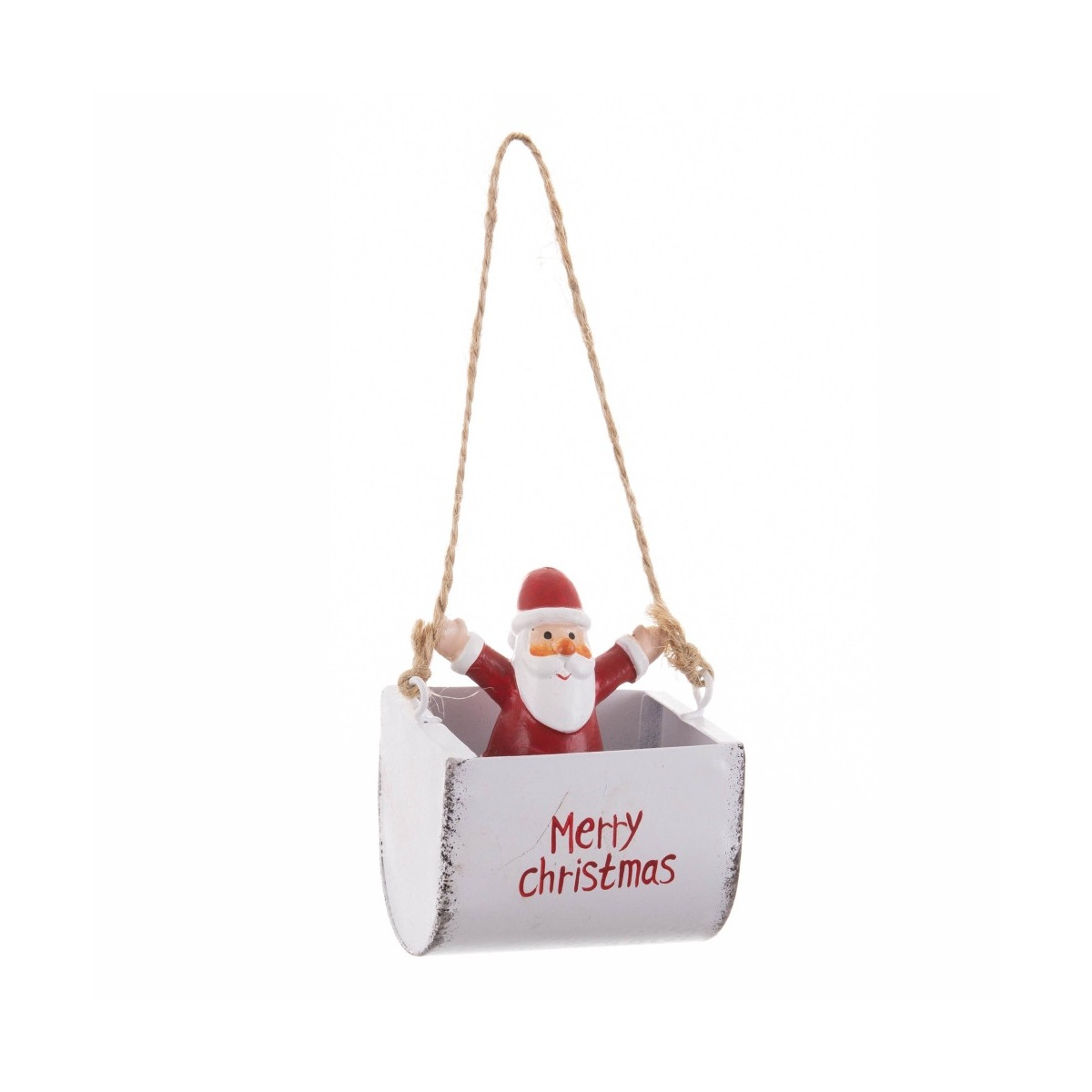 Pendente babbo natale in metallo 5.50 x 4 x 8 cm
