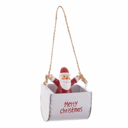 Pendente babbo natale in metallo 5.50 x 4 x 8 cm