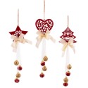 Pendente campanelle rosse 3 m 9 x 3 x 35 cm