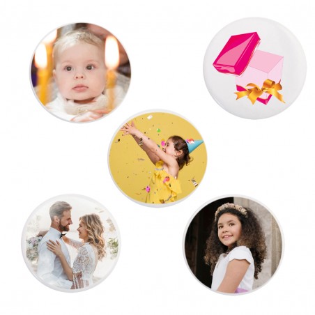 Badge personalizzato con foto o logo per matrimoni,...