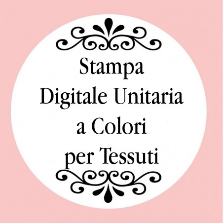 Personalizzazione con stampa digitale con testo foto o logo a colori per 1 unità tessile