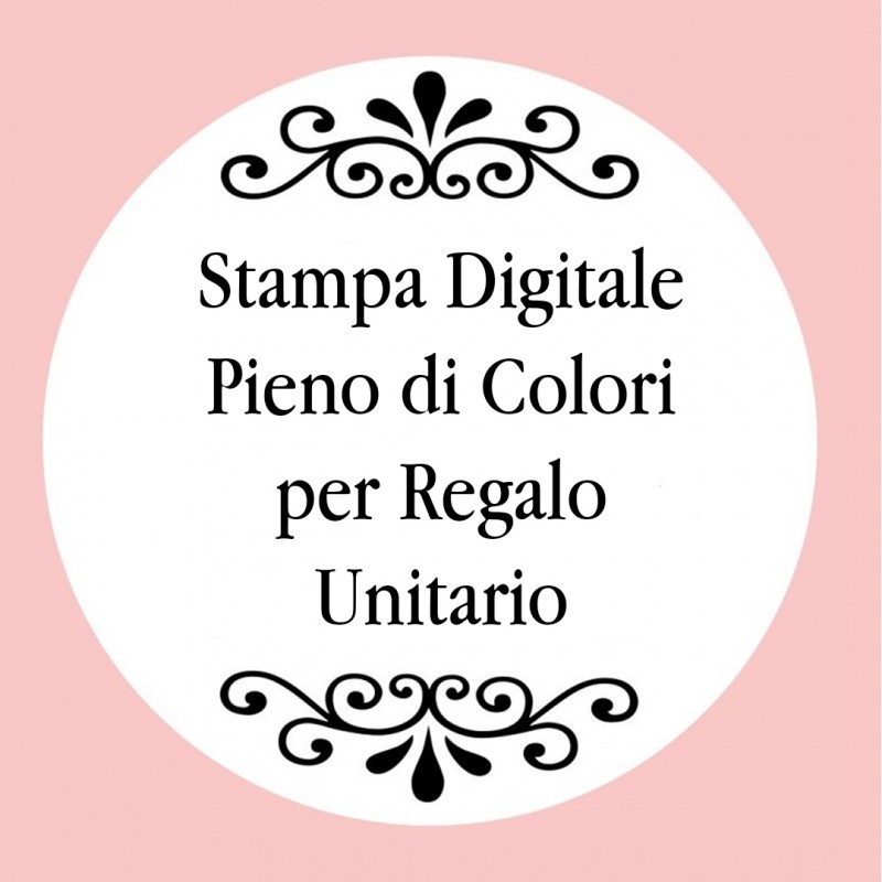 Personalizzazione con stampa digitale con testo foto o logo a colori