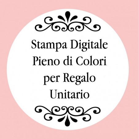 Personalizzazione con stampa digitale con testo foto o logo a colori