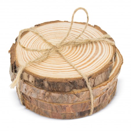 Set di sottobicchieri in legno janaki