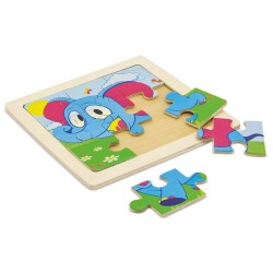 Set di 5 puzzle in legno naturale Junior