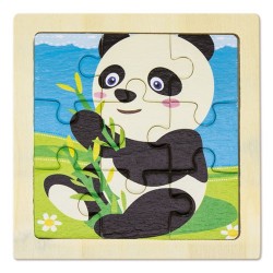 Set di 5 puzzle in legno naturale Junior