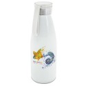 Bottiglia in alluminio con coperchio in silicone a sublimazione