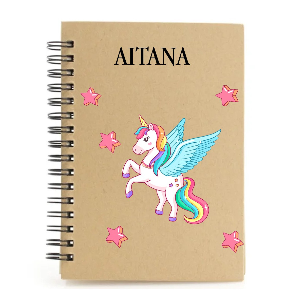 Quaderno unicorno personalizzato con nome
