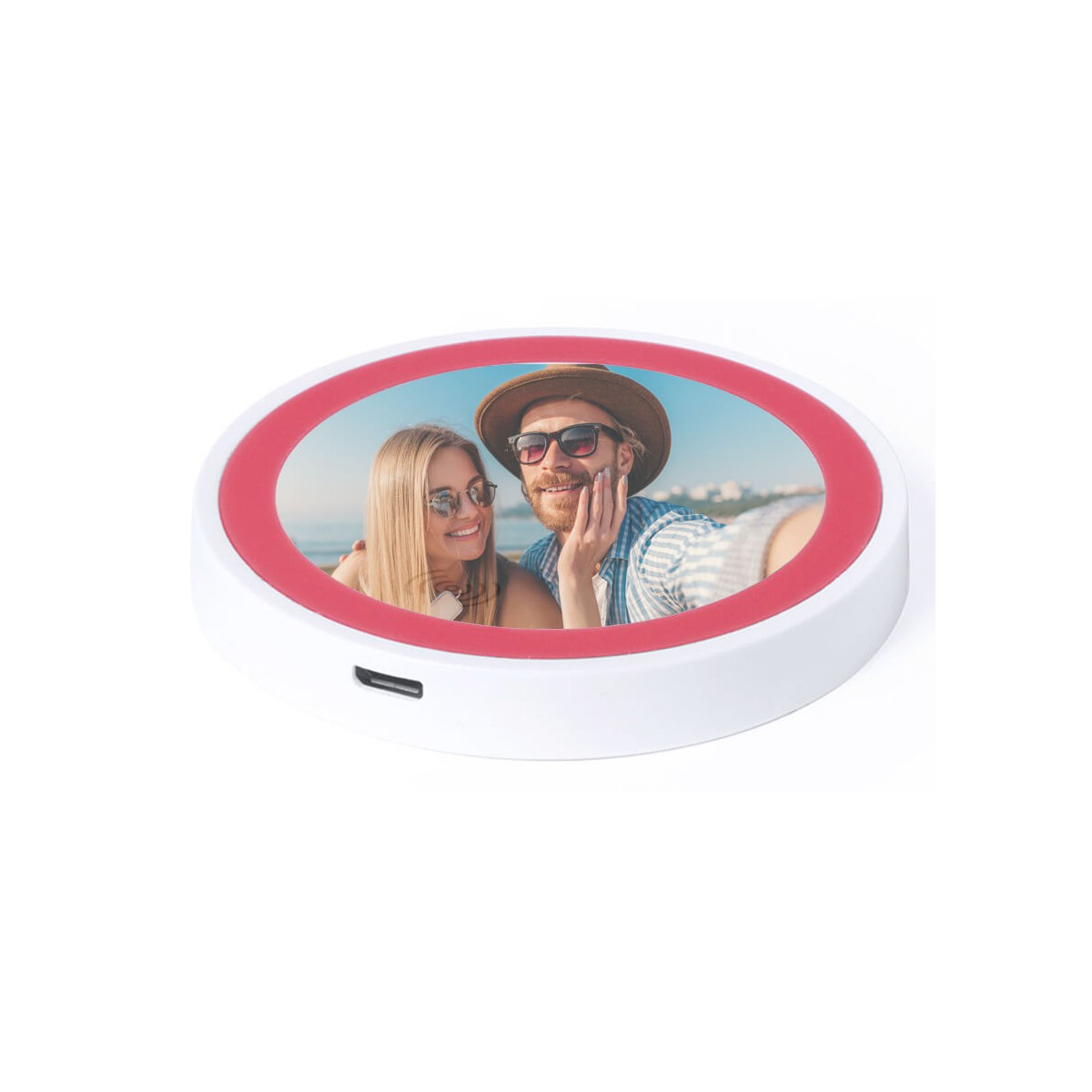 Caricabatterie wireless personalizzato con foto a colori