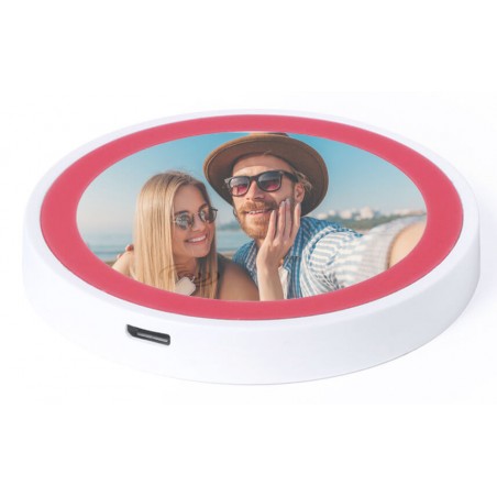 Caricabatterie wireless personalizzato con foto a colori