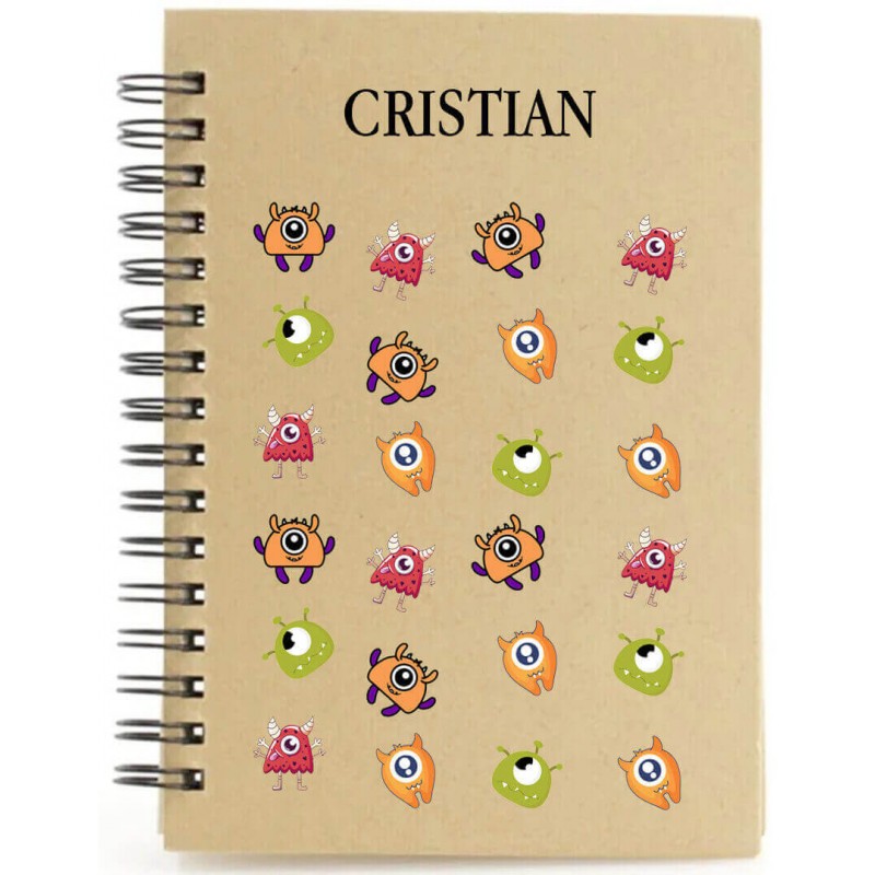 Taccuino Mostri personalizzato con nome Taccuino Mostri personalizzato con nome