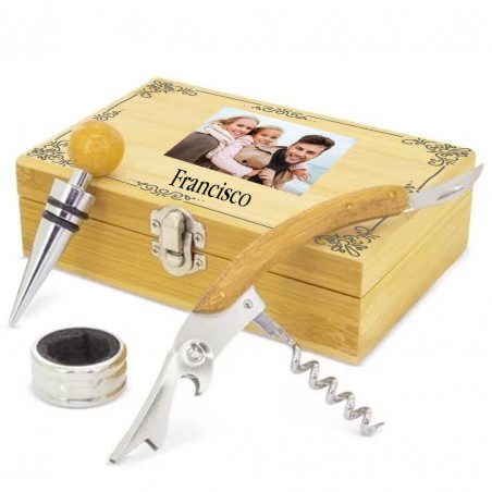 Set vino personalizzato con nome e foto a colori