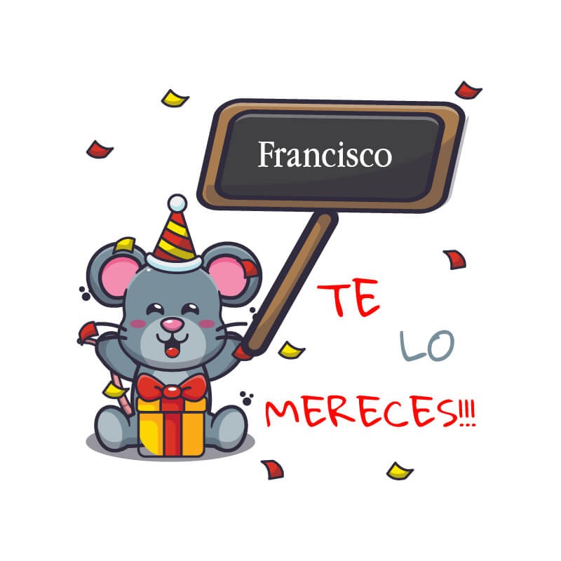 Adesivo quadrato personalizzato con nome te lo meriti