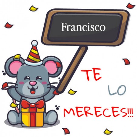 Adesivo quadrato personalizzato con nome te lo meriti