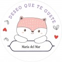 Adesivo rotondo personalizzato con nome desidero che ti piaccia