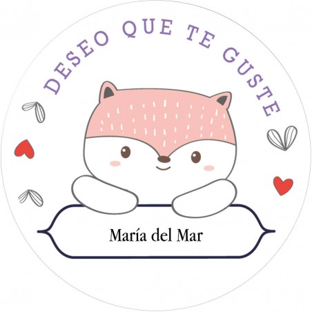 Adesivo rotondo personalizzato con nome che vorrei ti piacesse