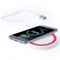 Caricatore wireless in busta kraft rossa personalizzata con adesivo sei importante per me