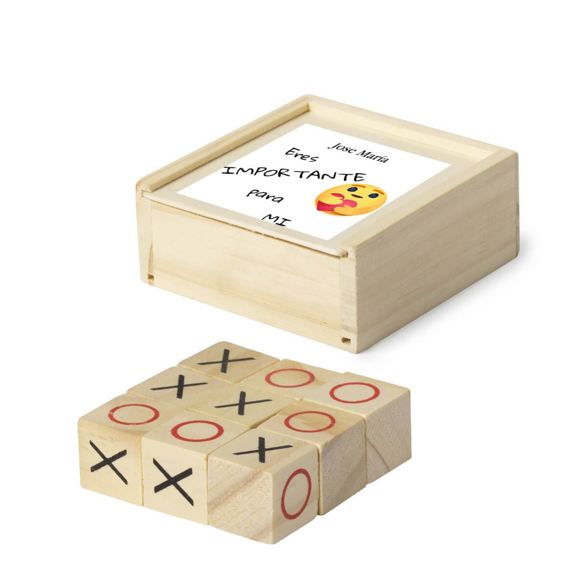Gioco personalizzato del tris con adesivo sei importante per me