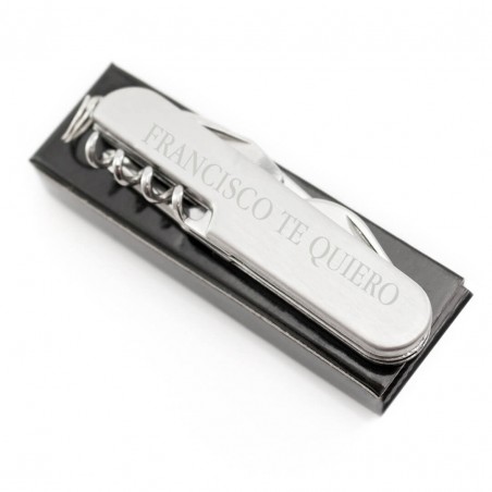 Coltello personalizzato con nome e frase incisi al laser