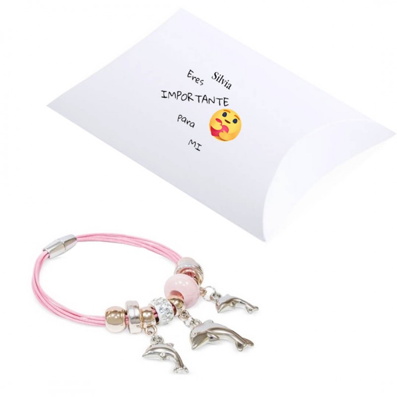 Braccialetto in scatola regalo personalizzata con nome sei importante per me