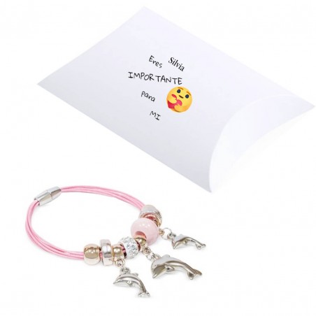 Braccialetto in scatola regalo personalizzata con nome sei importante per me