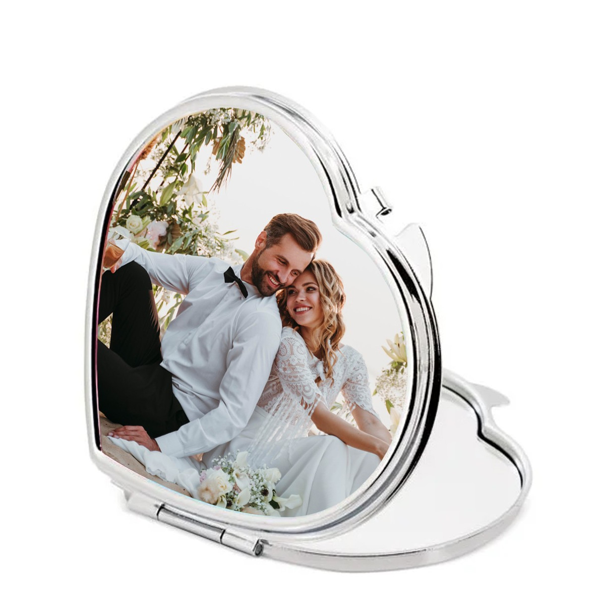 Specchio personalizzato con foto a colori per matrimoni, battesimi, comunioni o aziende
