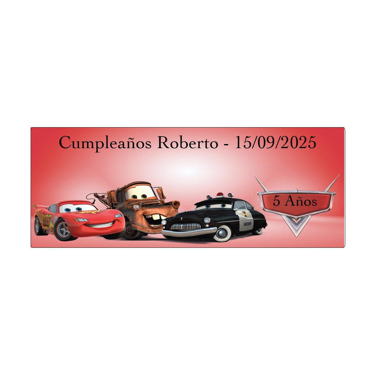 Adesivo personalizzato con nome e testo auto