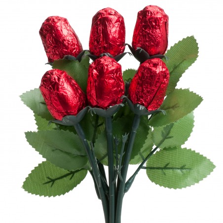 Bouquet di rose di cioccolato 6 rose incluse