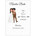 Adesivo Personalizzato per Matrimonio con Nome degli Invitati e degli Sposi