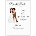 Adesivo personalizzato per matrimonio con nome degli invitati