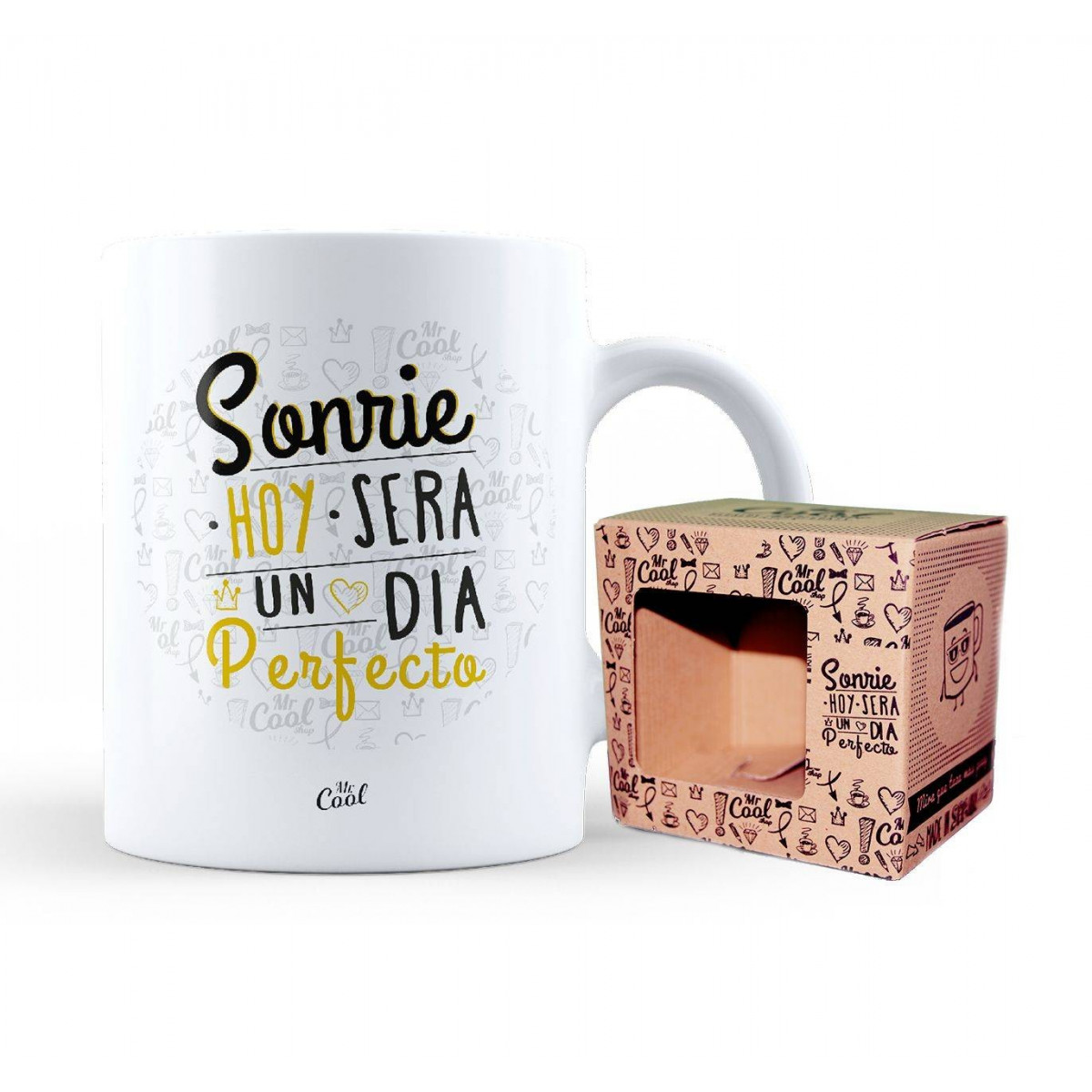 Tazza sorride oggi sarà un giorno perfetto