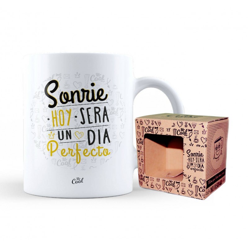 Tazza sorride oggi sarà un giorno perfetto