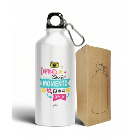 Bottiglia in alluminio da 500ml godi ogni momento della vita carpe diem