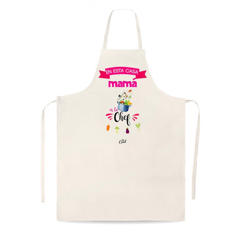 Grembiule di lino in questa casa mama è lo chef