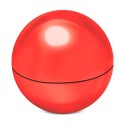 Balsamo per labbra rosso presentato in una confezione regalo con adesivo personalizzato con nome