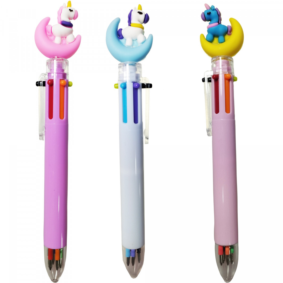 2 Pezzi Penna A Sfera A Colori Casuali A Forma Unicorno Confezione 6 Colori, Risparmia Offerte