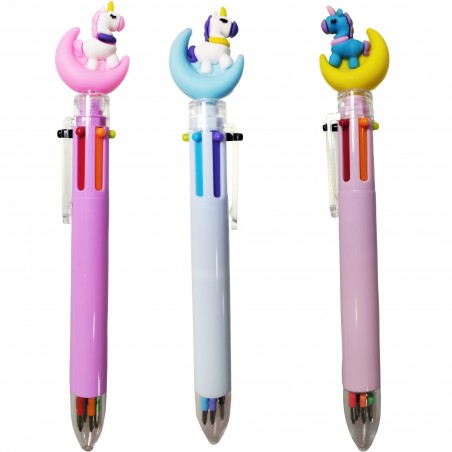 Penna a sfera unicorno inchiostro multicolore