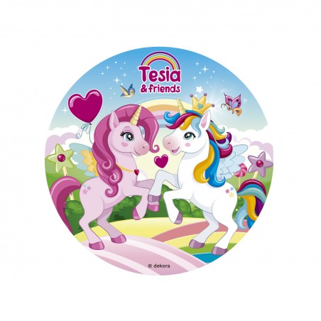 Disco commestibile per torta di unicorno