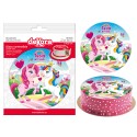 Disco commestibile per torta di unicorno