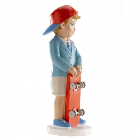 Figura di torta ragazzo comunione con cappuccio e scooter