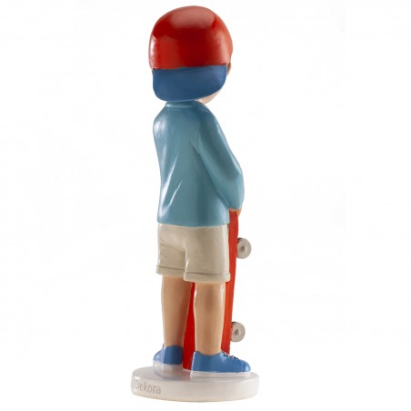 Figura di torta ragazzo comunione con cappuccio e scooter