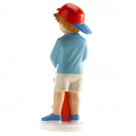 Figura di torta ragazzo comunione con cappuccio e scooter