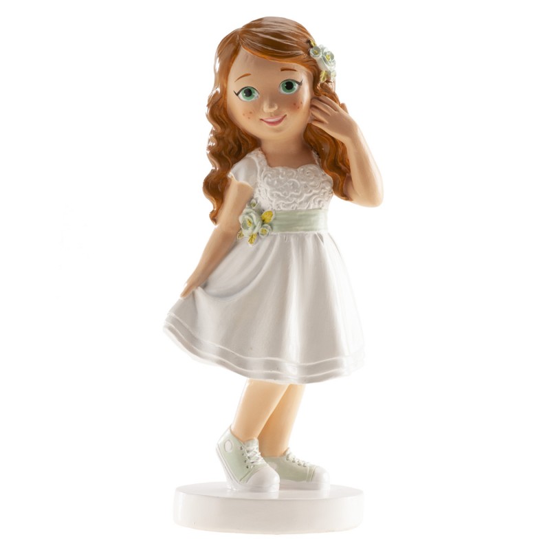 Figura di torta comunione bambina ana con abito corto