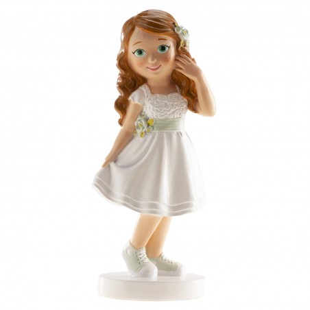 Figura di torta comunione bambina ana con abito corto