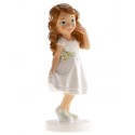 Figura di torta comunione bambina ana con abito corto