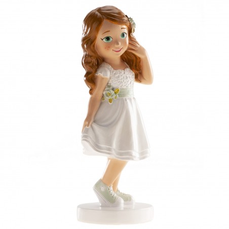 Figura di torta comunione bambina ana con abito corto